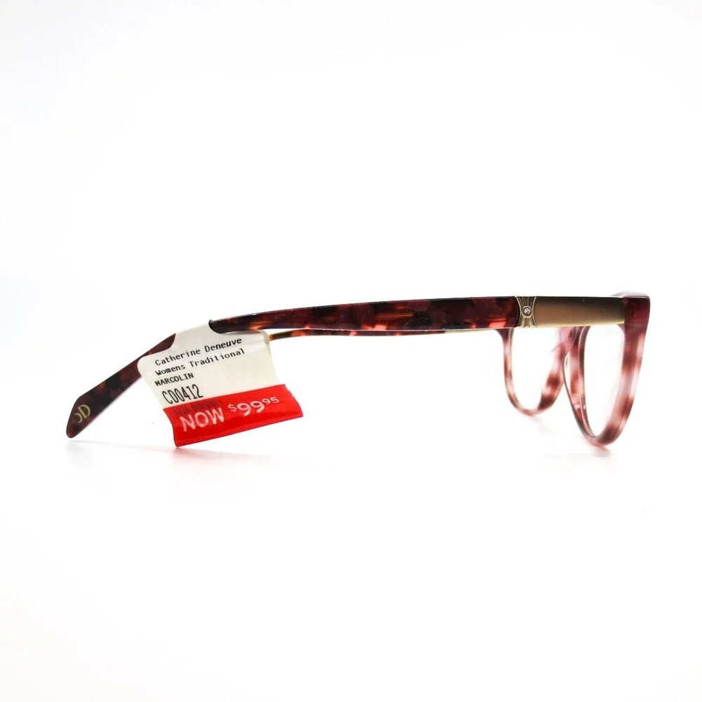 Catherine Deneuve CD0412 054 Eyeglasses Frames Pink Tortoise Cat Eye 52-16-135